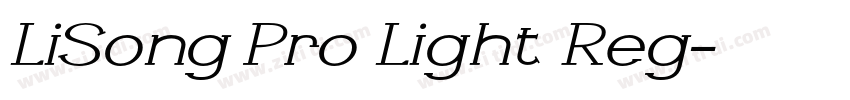 LiSong Pro Light Reg字体转换